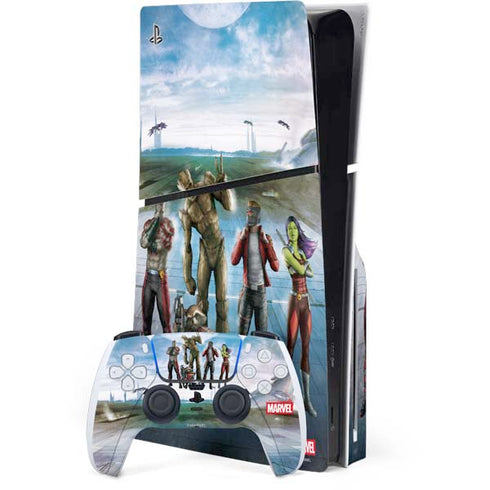 Marvel Guardians of the Galaxy Hero Squad PS5 Slim Disk Bundle Skin