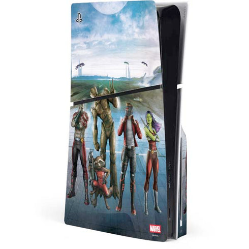 Marvel Guardians of the Galaxy Hero Squad PS5 Slim Disk Console Skin
