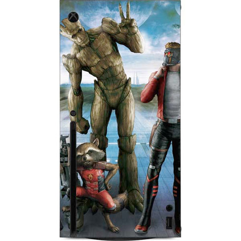 Marvel Guardians of the Galaxy Hero Squad Xbox Series X Console Skin