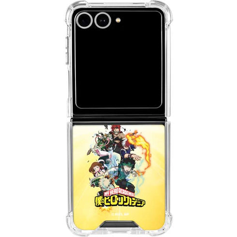 My Hero Academia Hero Team Season 4 Galaxy Z Flip7 Clear Case
