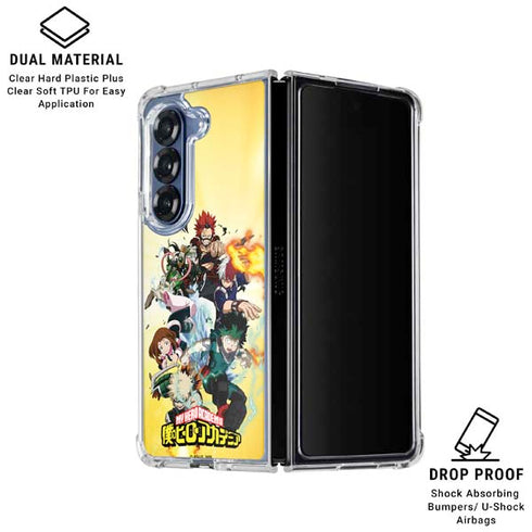 My Hero Academia Hero Team Season 4 Galaxy Z Fold7 Clear Case