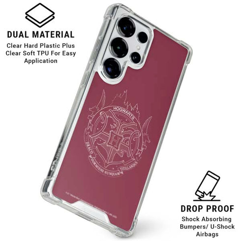 Wizarding Worlds Harry Potter Hogwarts Crest Galaxy S25 Ultra Clear Case