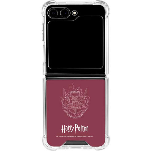 Wizarding Worlds Harry Potter Hogwarts Crest Galaxy Z Flip6 Clear Case