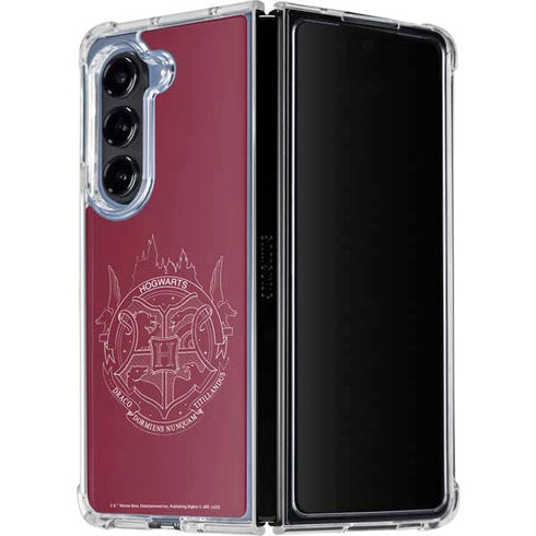 Wizarding Worlds Harry Potter Hogwarts Crest Galaxy Z Fold5 5G Clear Case
