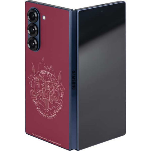 Wizarding Worlds Harry Potter Hogwarts Crest Galaxy Z Fold6 Skin