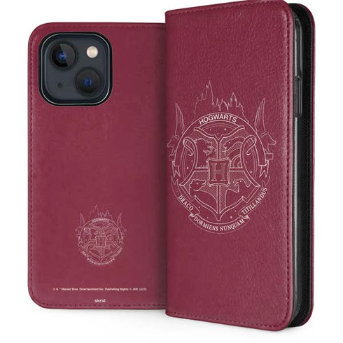 Wizarding Worlds Harry Potter Hogwarts Crest iPhone 14 Folio Case