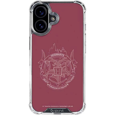 Wizarding Worlds Harry Potter Hogwarts Crest iPhone 16 Clear Case
