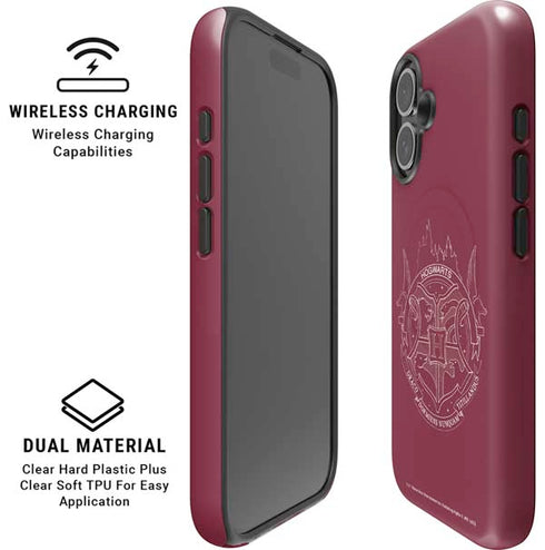 Wizarding Worlds Harry Potter Hogwarts Crest iPhone 16 Magsafe Impact Case