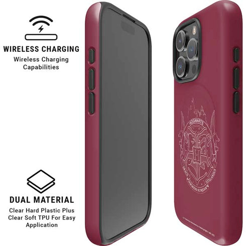 Wizarding Worlds Harry Potter Hogwarts Crest iPhone 16 Pro Magsafe Impact Case