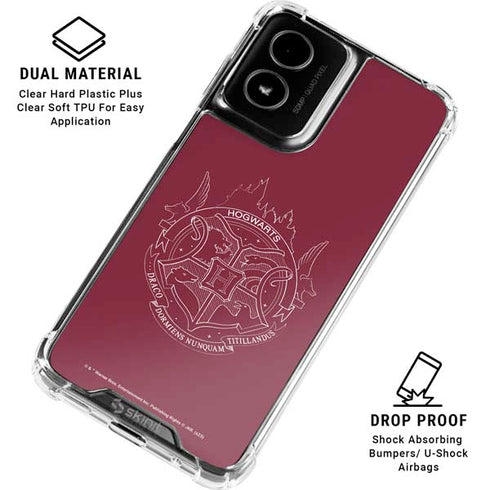 Wizarding Worlds Harry Potter Hogwarts Crest Moto G Power 5G (2024) Clear Case