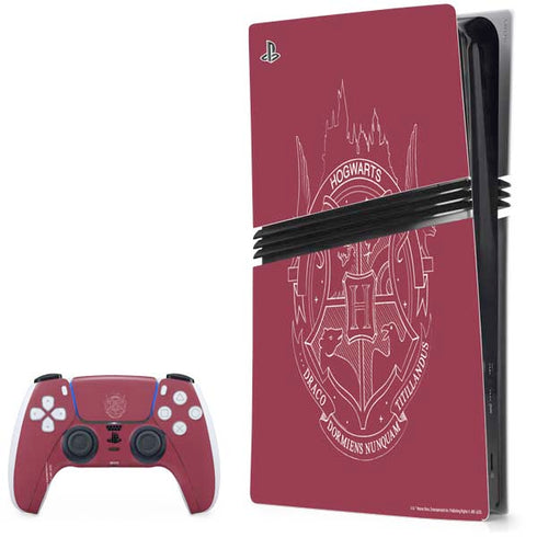 Wizarding Worlds Harry Potter Hogwarts Crest PS5 Pro Bundle Skin