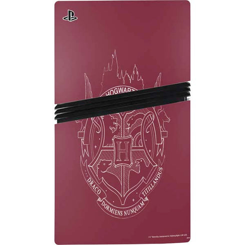 Wizarding Worlds Harry Potter Hogwarts Crest PS5 Pro Console Skin