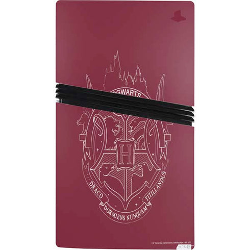 Wizarding Worlds Harry Potter Hogwarts Crest PS5 Pro Console Skin