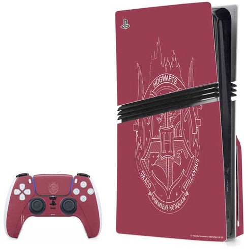 Wizarding Worlds Harry Potter Hogwarts Crest PS5 Pro Disk Bundle Skin