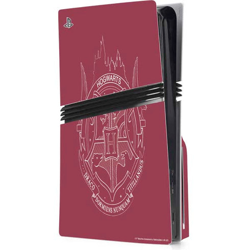 Wizarding Worlds Harry Potter Hogwarts Crest PS5 Pro Disk Console Skin