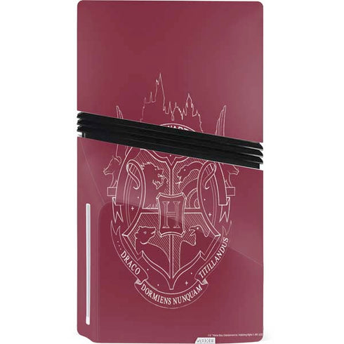 Wizarding Worlds Harry Potter Hogwarts Crest PS5 Pro Disk Console Skin