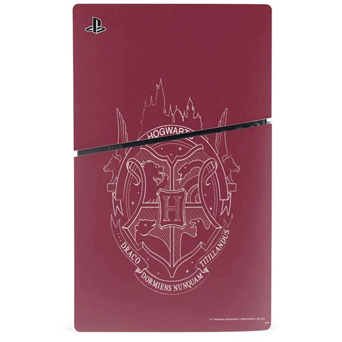 Wizarding Worlds Harry Potter Hogwarts Crest PS5 Slim Digital Edition Console Skin