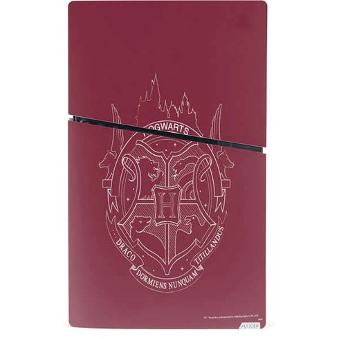 Wizarding Worlds Harry Potter Hogwarts Crest PS5 Slim Digital Edition Console Skin