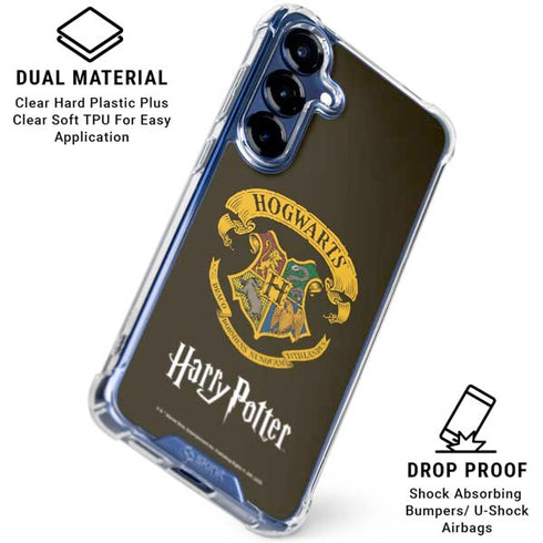 Wizarding World Harry Potter Hogwarts Houses Crest Galaxy S25 Plus Clear Case