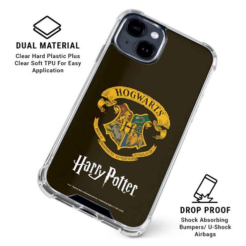 Wizarding World Harry Potter Hogwarts Houses Crest iPhone 15 Clear Case