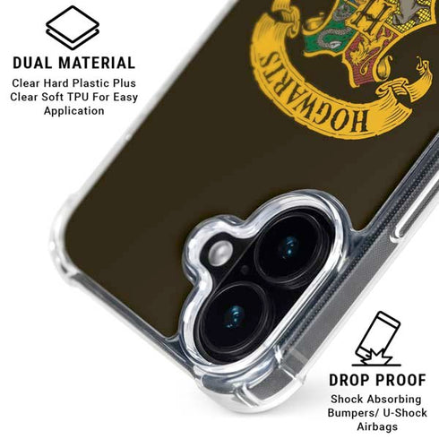 Wizarding World Harry Potter Hogwarts Houses Crest iPhone 16 Plus Clear Case