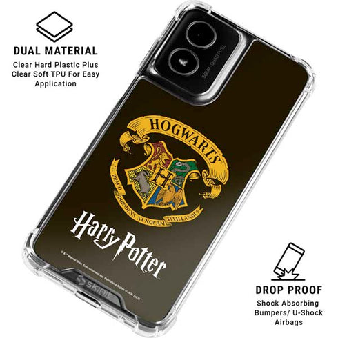 Wizarding World Harry Potter Hogwarts Houses Crest Moto G Power 5G (2024) Clear Case