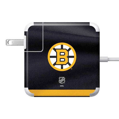 NHL Boston Bruins Home Jersey 85W Power Adapter (15 and 17 inch MacBook Pro Charger) Skin
