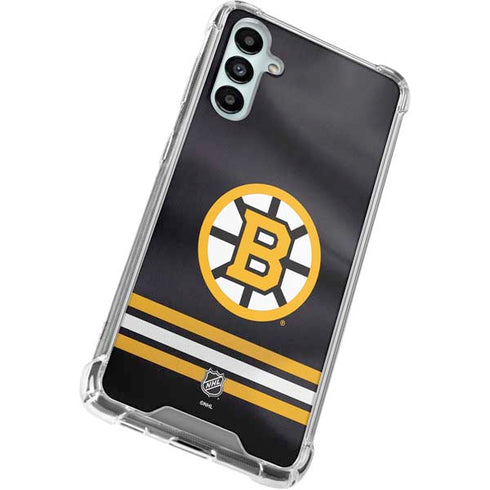 NHL Boston Bruins Home Jersey Galaxy A14 5G Clear Case