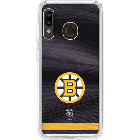 NHL Boston Bruins Home Jersey Galaxy A20 Clear Case