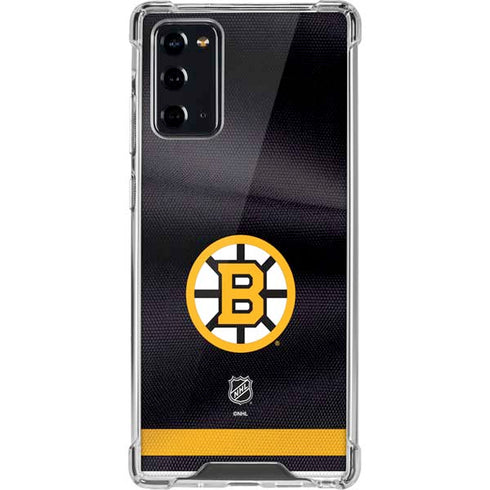 NHL Boston Bruins Home Jersey Galaxy Note20 5G Clear Case