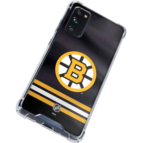 NHL Boston Bruins Home Jersey Galaxy S20 FE Clear Case