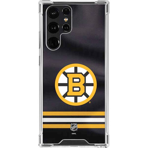 NHL Boston Bruins Home Jersey Galaxy S22 Ultra Clear Case