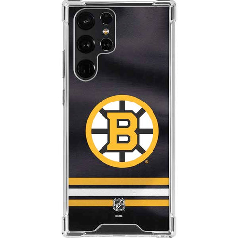 NHL Boston Bruins Home Jersey Galaxy S23 Ultra Clear Case