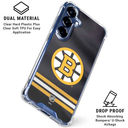NHL Boston Bruins Home Jersey Galaxy S25 FE Clear Case