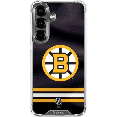 NHL Boston Bruins Home Jersey Galaxy S26 Plus Clear Case