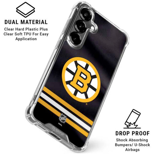 NHL Boston Bruins Home Jersey Galaxy S26 Plus Clear Case