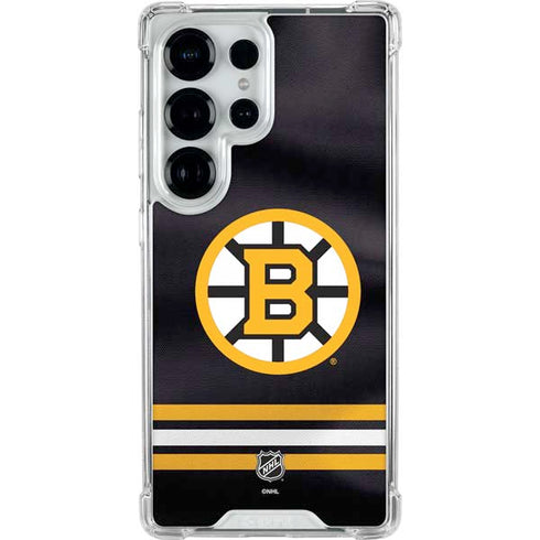 NHL Boston Bruins Home Jersey Galaxy S26 Ultra Clear Case