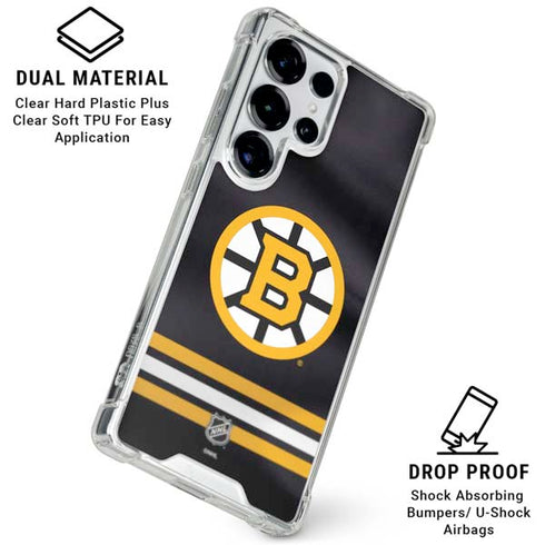 NHL Boston Bruins Home Jersey Galaxy S26 Ultra Clear Case