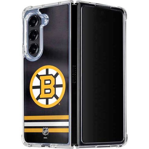 NHL Boston Bruins Home Jersey Galaxy Z Fold5 5G Clear Case