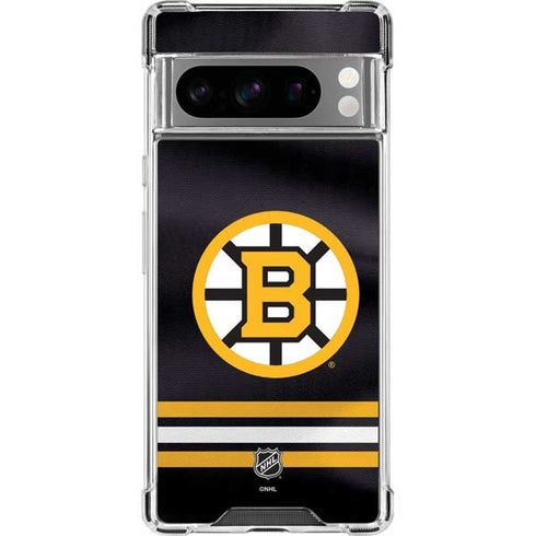 NHL Boston Bruins Home Jersey Google Pixel 8 Pro Clear Case