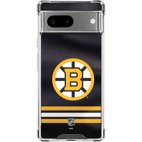 NHL Boston Bruins Home Jersey Google Pixel 8a Clear Case