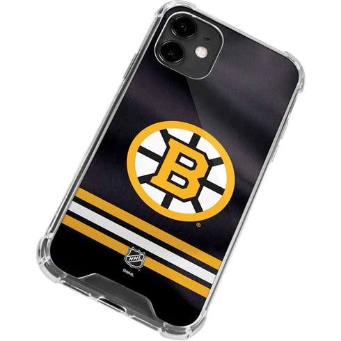 NHL Boston Bruins Home Jersey iPhone 12 Clear Case