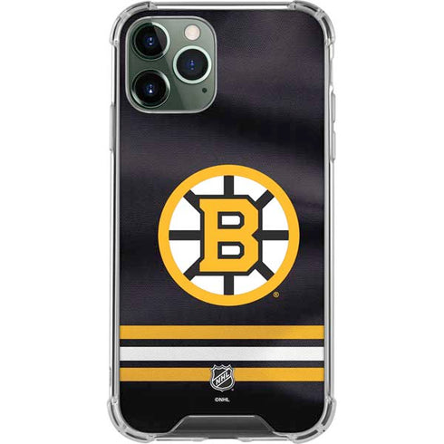 NHL Boston Bruins Home Jersey iPhone 12 Pro Clear Case