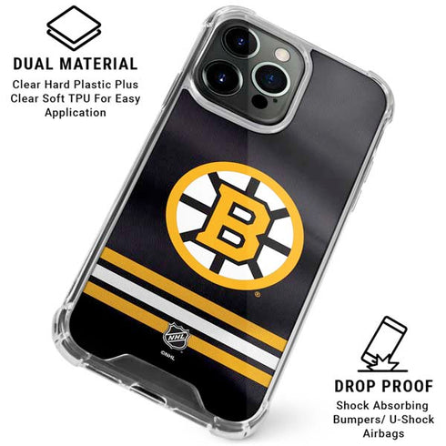 NHL Boston Bruins Home Jersey iPhone 15 Pro Clear Case