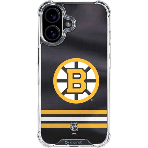 NHL Boston Bruins Home Jersey iPhone 16 Clear Case
