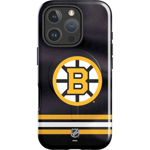 NHL Boston Bruins Home Jersey iPhone 16 Pro Magsafe Impact Case