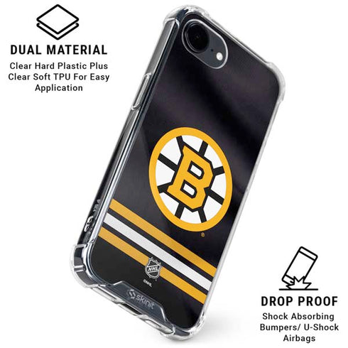 NHL Boston Bruins Home Jersey iPhone 16e Clear Case