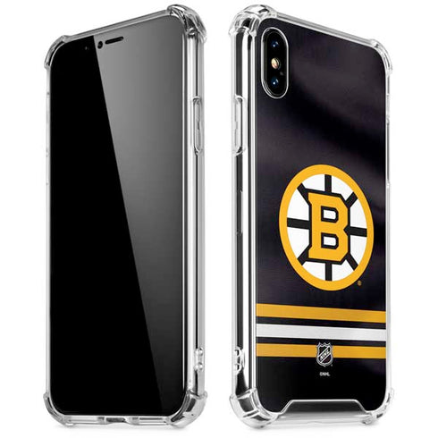 NHL Boston Bruins Home Jersey iPhone XS Max Clear Case