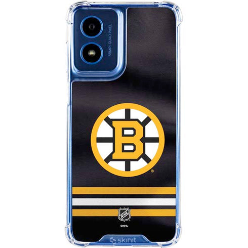 NHL Boston Bruins Home Jersey Moto G Play 4G (2024) Clear Case