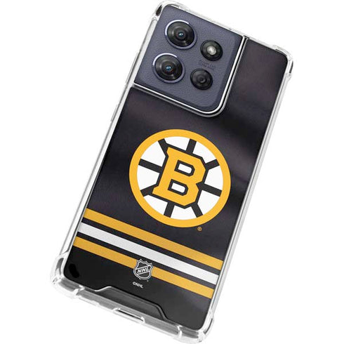 NHL Boston Bruins Home Jersey Moto G Power 5G (2025) Clear Case